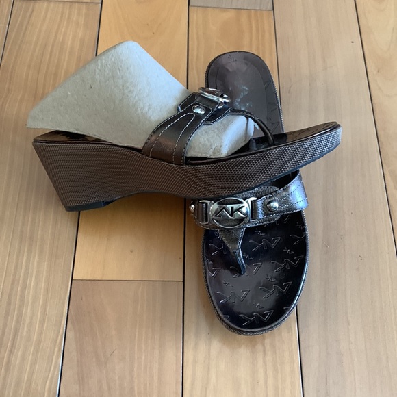 ANN KLEIN wedges in copper brown AKEXERT, 6 1/2 size - Picture 3 of 7